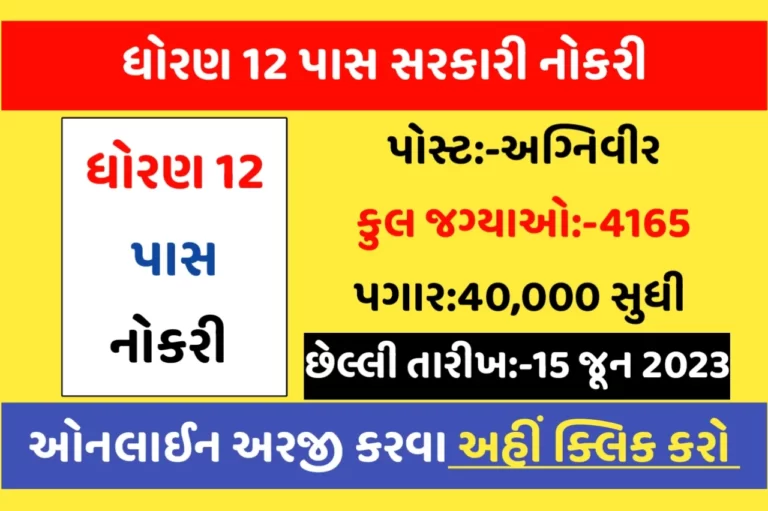 12th Pass Job: 12 પાસ માટે 4165 જગ્યાઓ પર નોકરીની સુવર્ણ તક,40,000 રૂપિયા સુધી પગાર