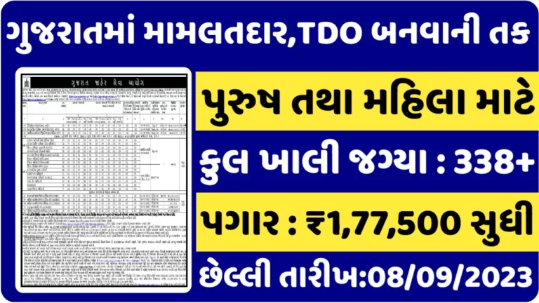 GPSC New Recruitment 2023: Mamlatdar, TDO and other government jobs in Gujarat